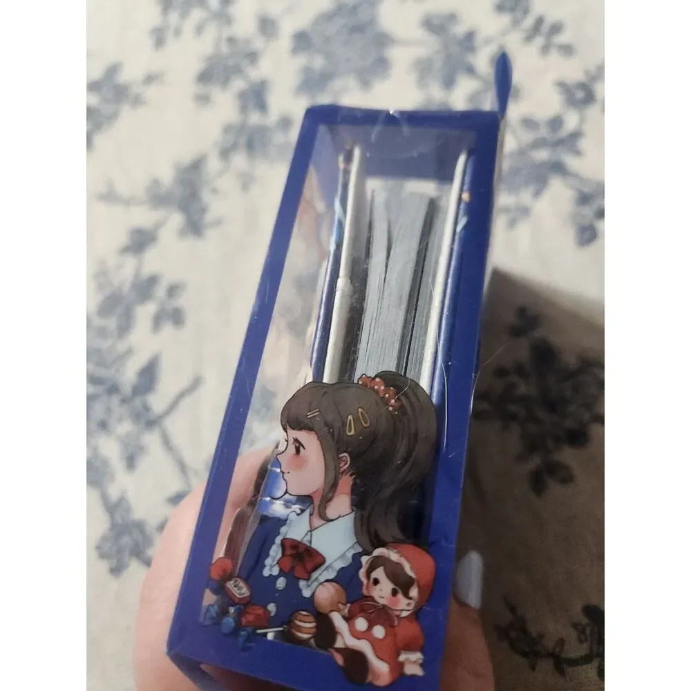 Mini Notebook Kawaii Girl Character Blue Bear Keychain Journal A7